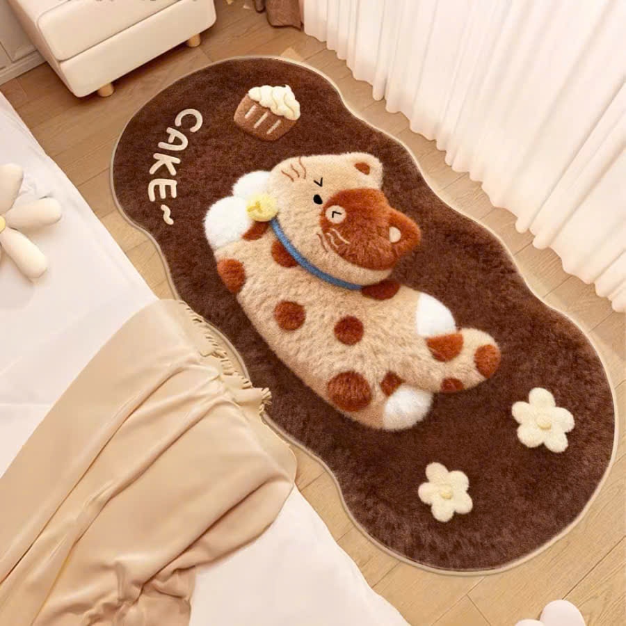 [100] Thảm Chân Giường Vải Len Cừu HÌNH THÚ