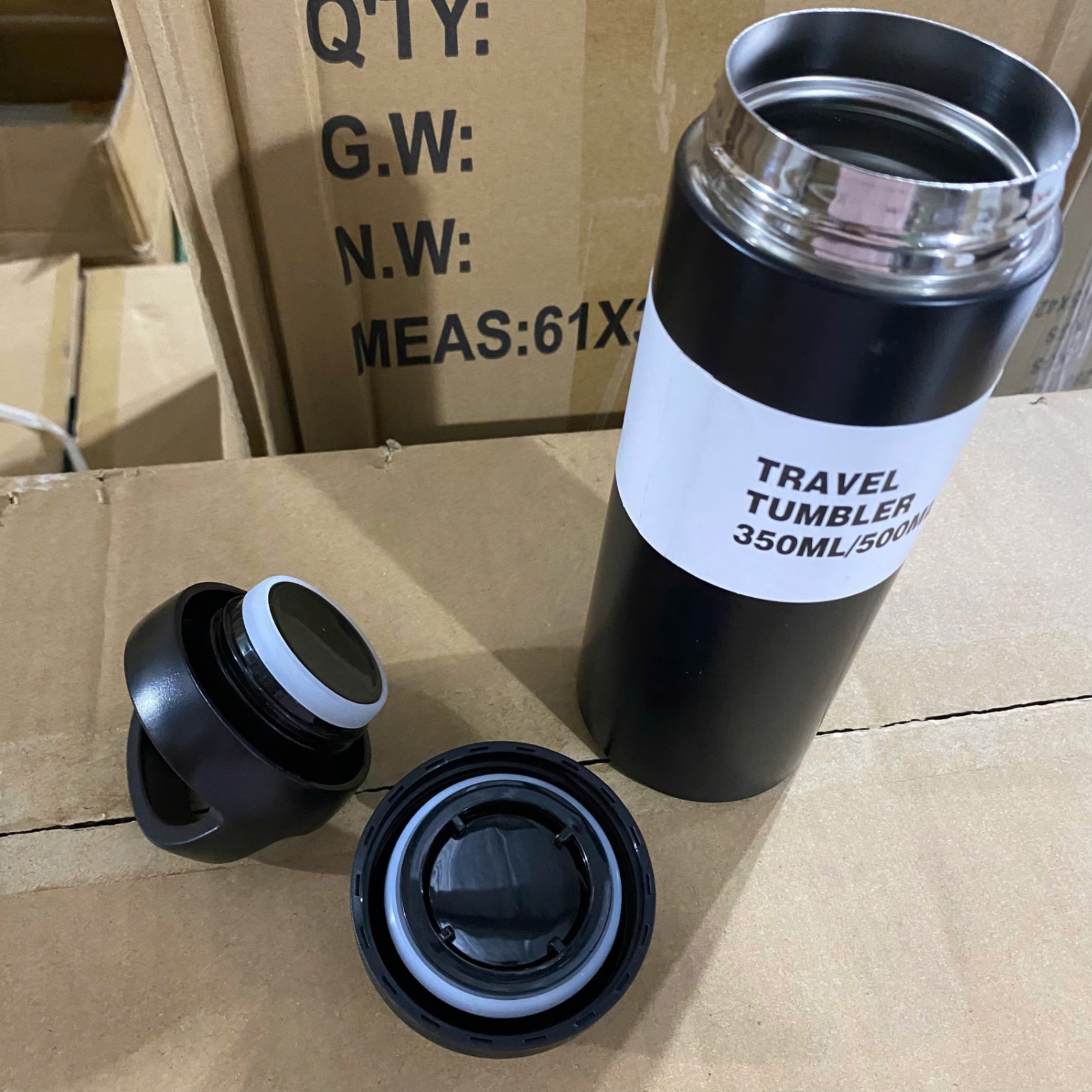 [50] Bình Giữ Nhiệt Có Quai TRAVEL 500ml (Loại 1)