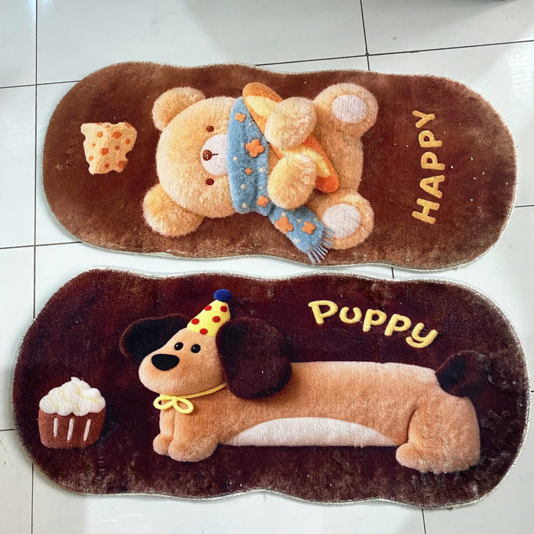 [100] Thảm Chân Giường Vải Len Cừu HÌNH THÚ