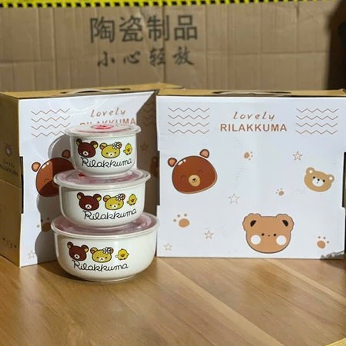 [20] Set 3 Chén Sứ Gia Đình GẤU