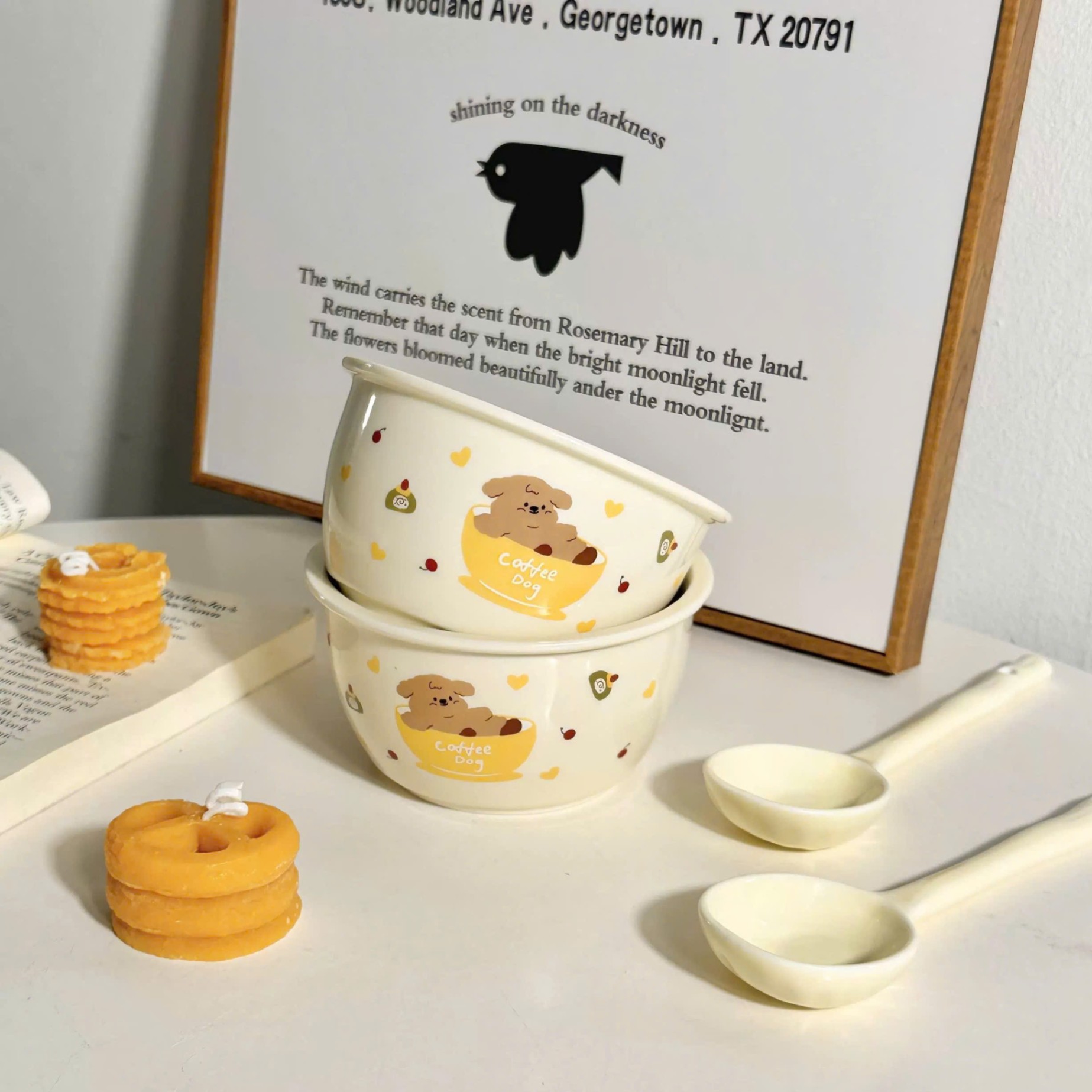 [40] Set 2 Chén Sứ GẤU COFFEE