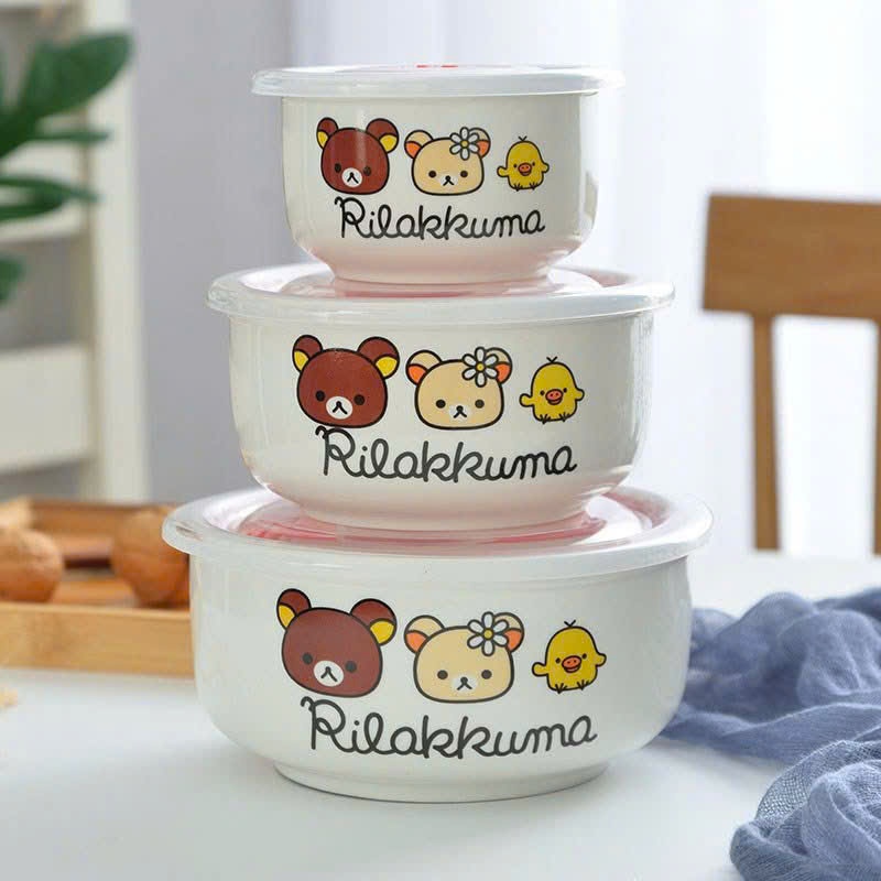 [20] Set 3 Chén Sứ Gia Đình GẤU