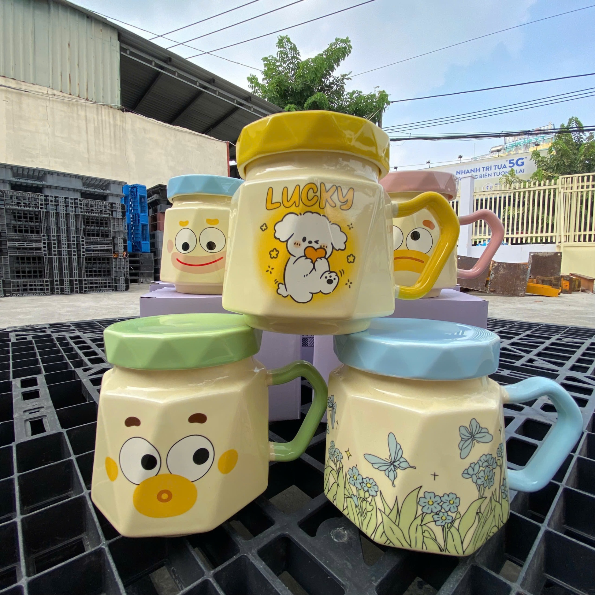 [60] Ly Sứ Hoạt Hình Có Nắp (Có hộp)