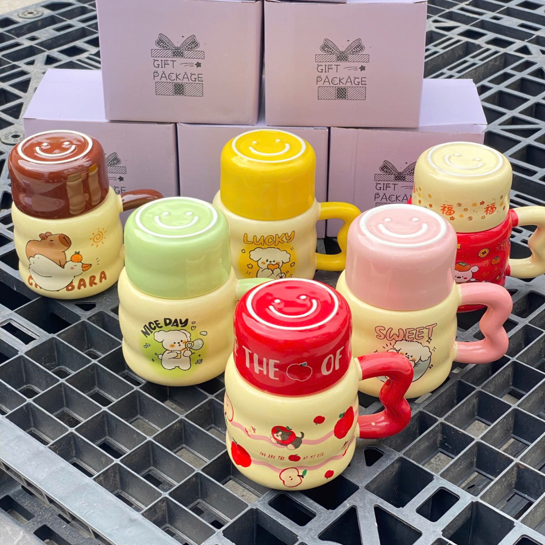 [60] Ly Sứ Hoạt Hình Có Nắp (Có hộp)