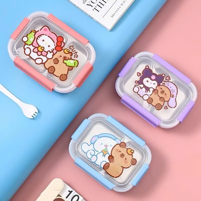 [48] Hộp Cơm Inox 2 Ngăn CAPYBARA