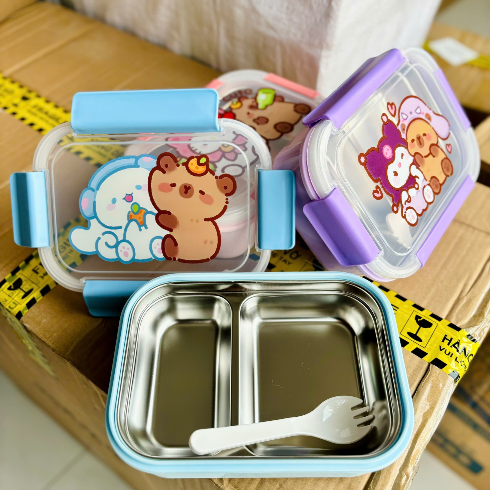 [48] Hộp Cơm Inox 2 Ngăn CAPYBARA