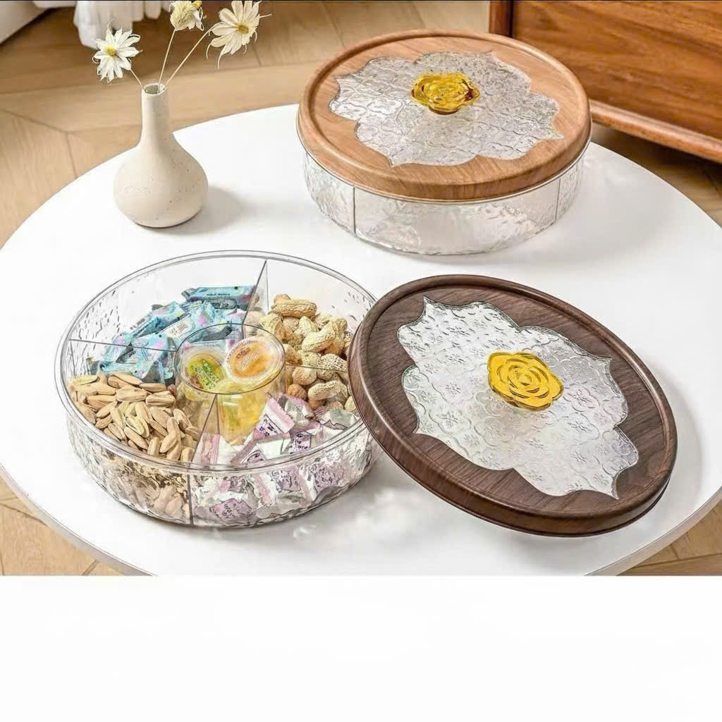 [24] Khay Mứt Trong TRÒN NẮP HOA 8116