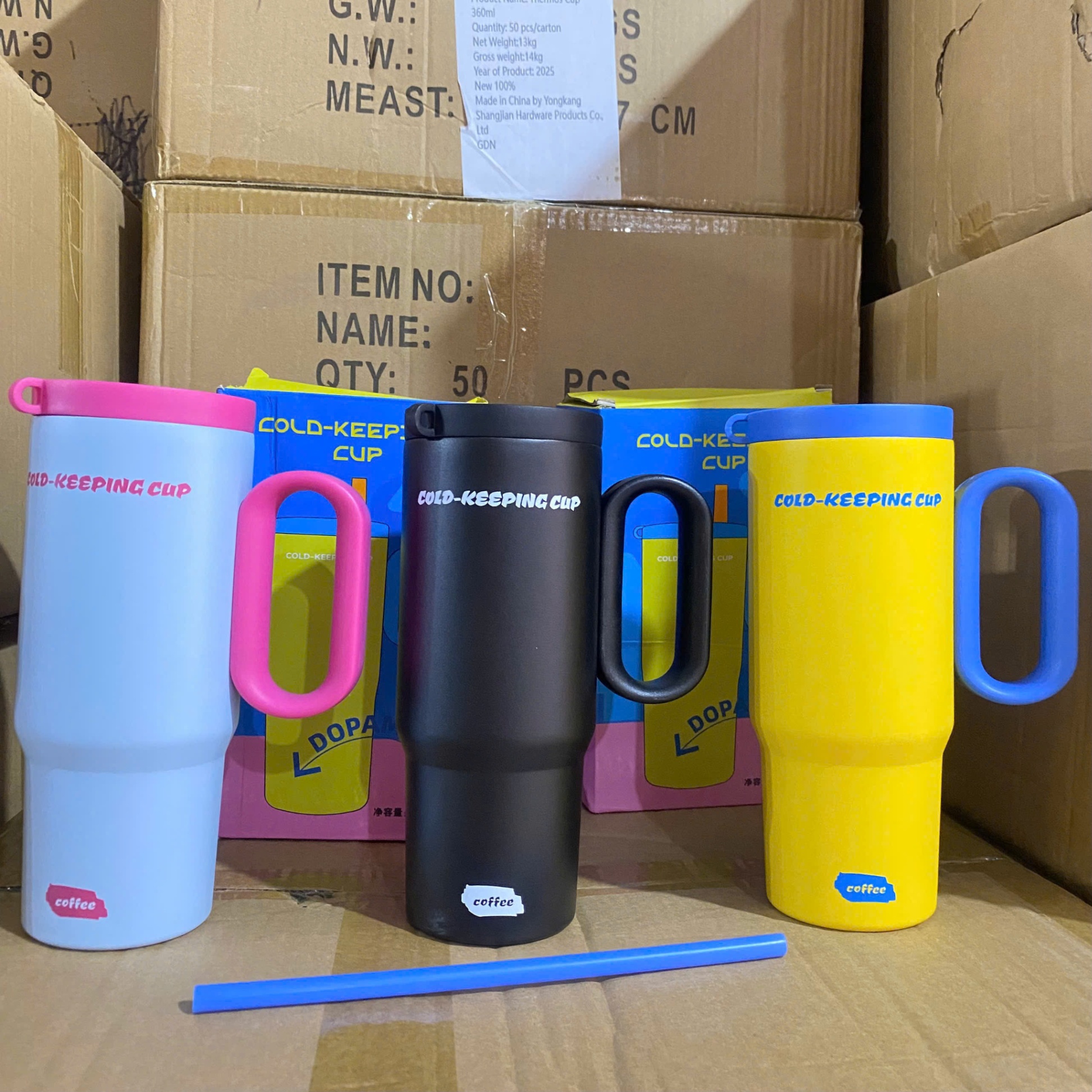 [40] Ly Giữ Nhiệt Có Tay Cầm HÌNH THÚ 720ml