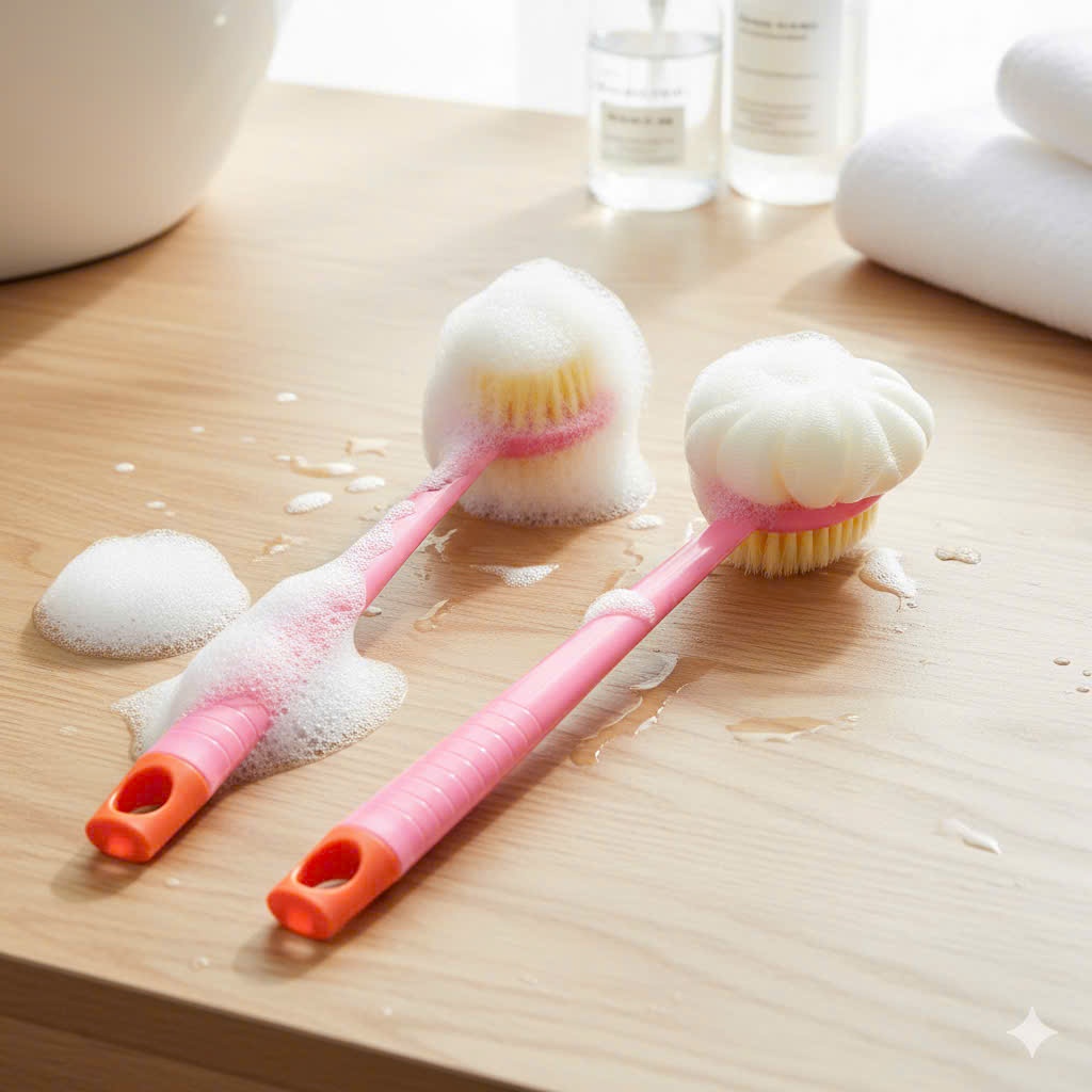 [200] Cây Cọ Chà Lưng 2 Đầu Hình Hoa (NEW)