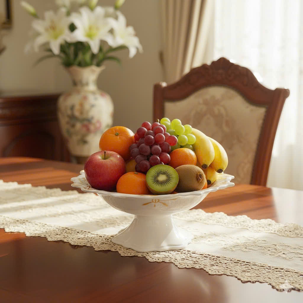 [54] Dĩa Phíp Đựng Trái Cây Có Đế G083 - Cao 11cm