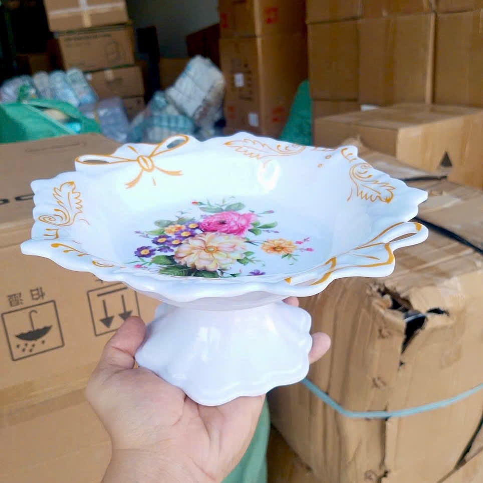 [54] Dĩa Phíp Đựng Trái Cây Có Đế G083 - Cao 11cm