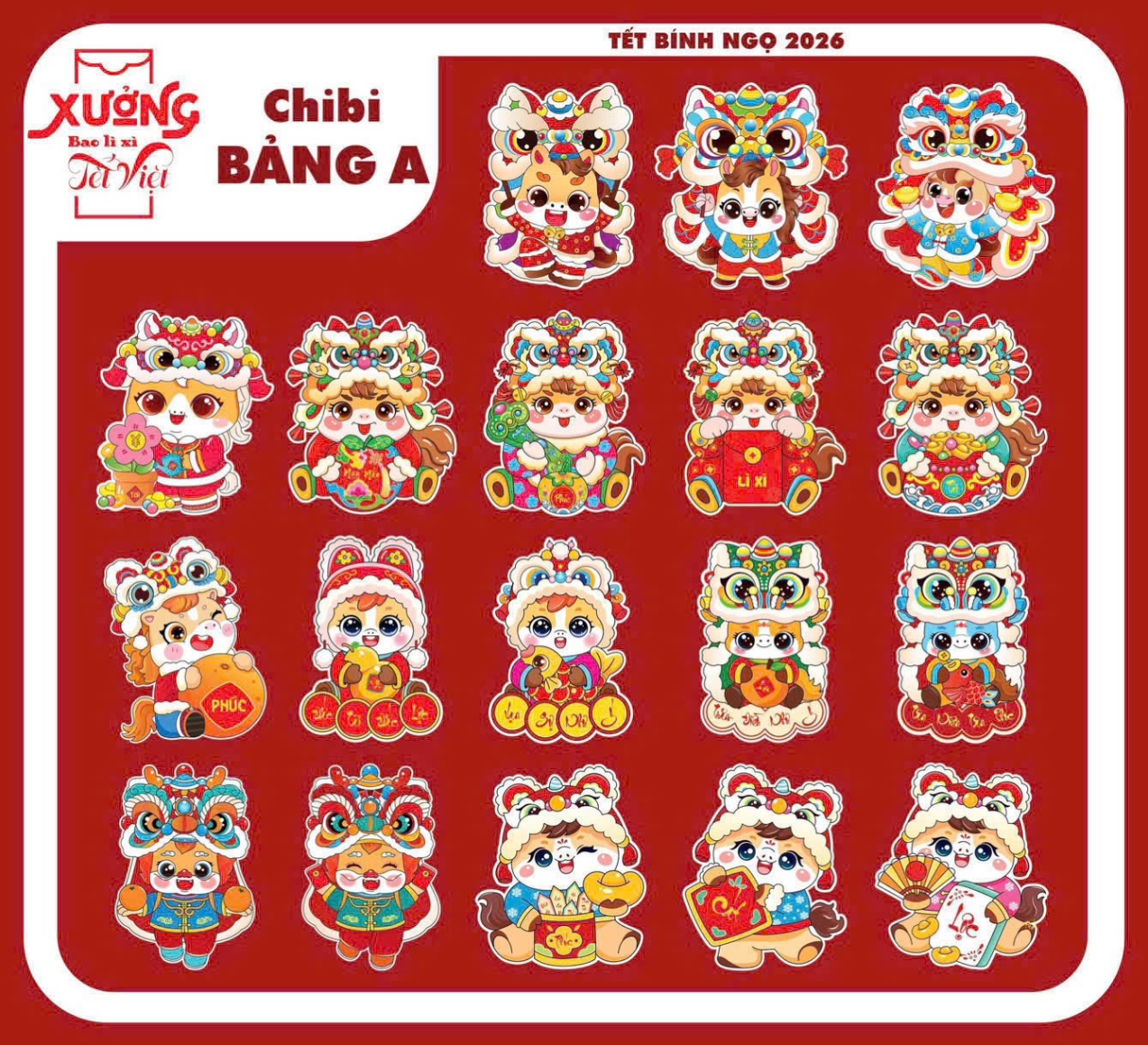 [450} Set 10 Bao Lì Xì CHIBI