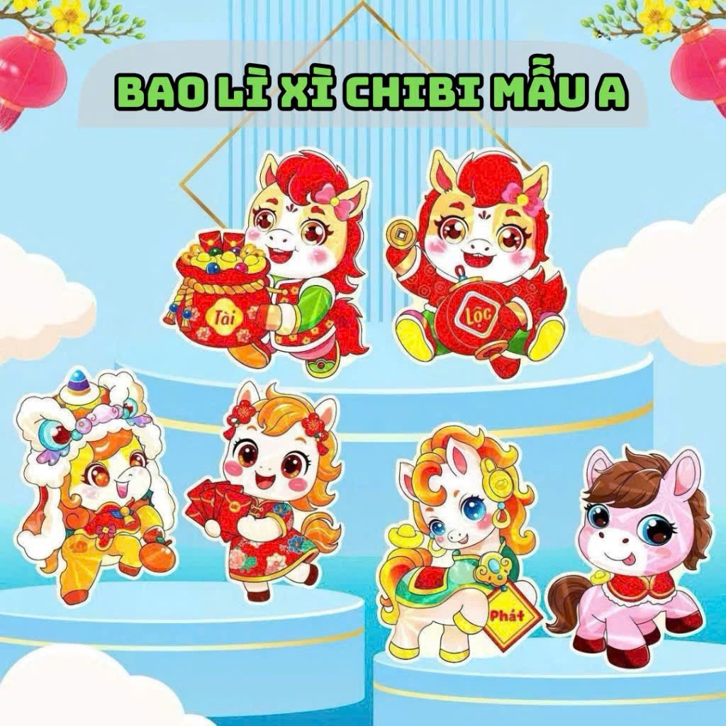 [450} Set 10 Bao Lì Xì CHIBI