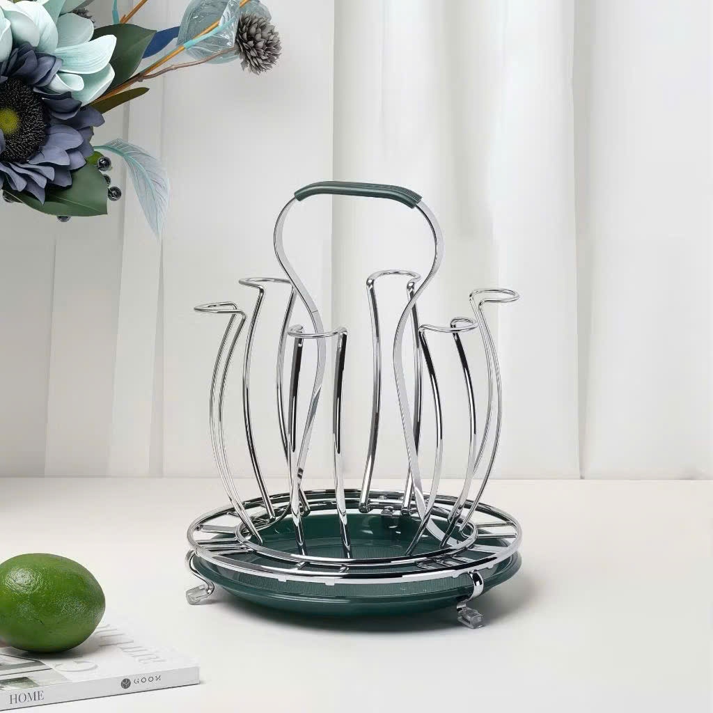 [36] Giá Úp Ly HÌNH TRÒN LW129 - Màu Bạc