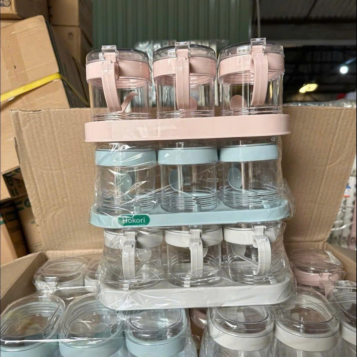 [24] Bộ 3 Hũ Gia Vị HOKORI 2936