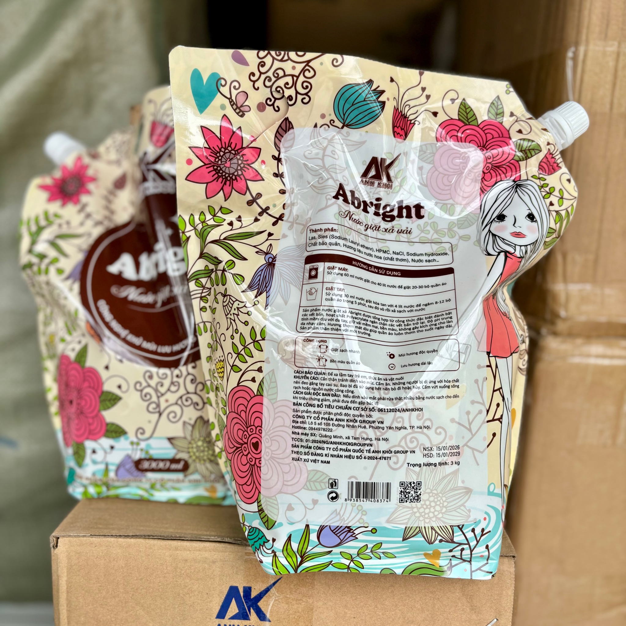 [4] Nước Giặt Abright 3L