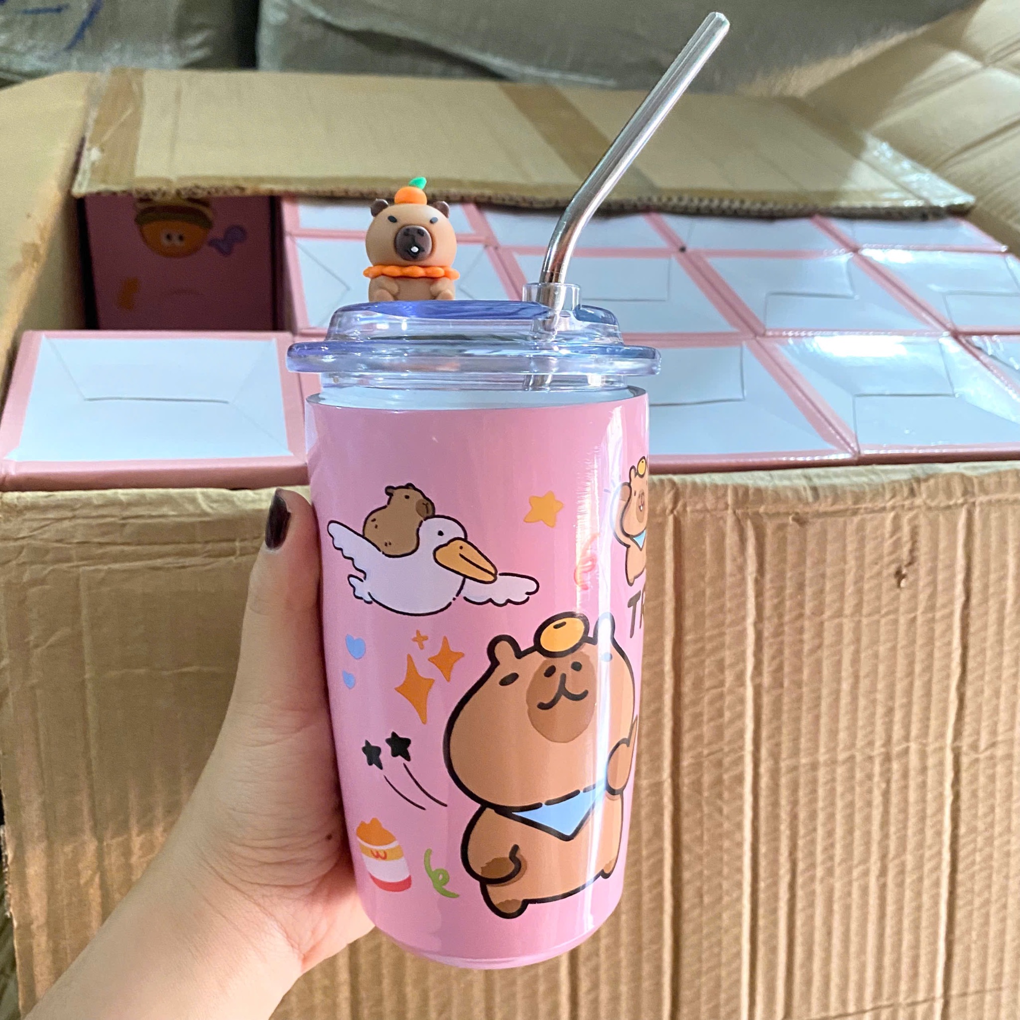 [50] Bình Giữ Nhiệt Capybara 500ml