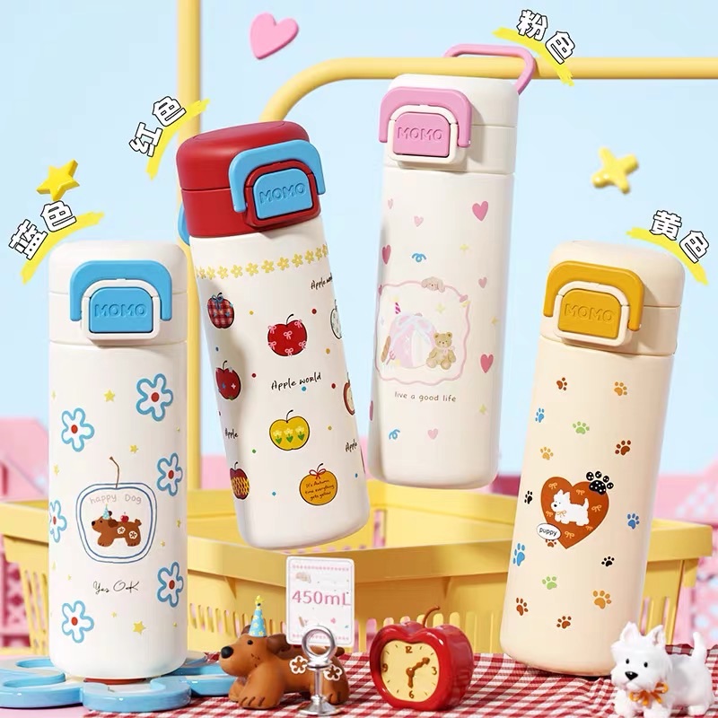 [50] Bình Giữ Nhiệt Nắp Bấm MOMO 500ml