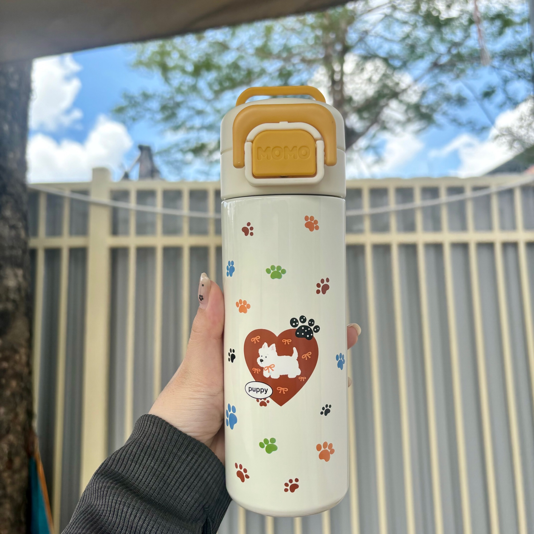 [50] Bình Giữ Nhiệt Nắp Bấm MOMO 500ml
