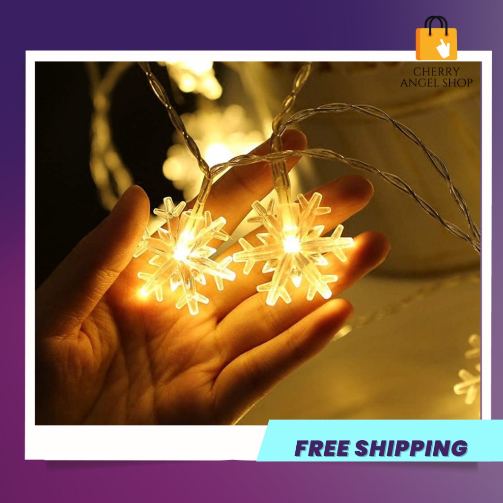 Đèn LED Bông Tuyết trang trí phòng ngủ, cây thông noel, tiệc tùng, đi cắm trại với ánh sáng lung linh ấm áp