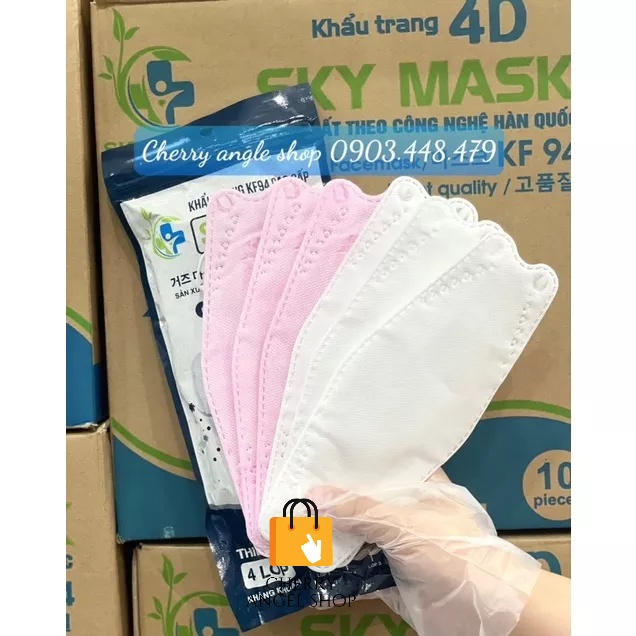 300 cái khẩu trang kháng khẩu 4D SKY MASK KF94 Lọc bụi bẩn ôm sát mặt