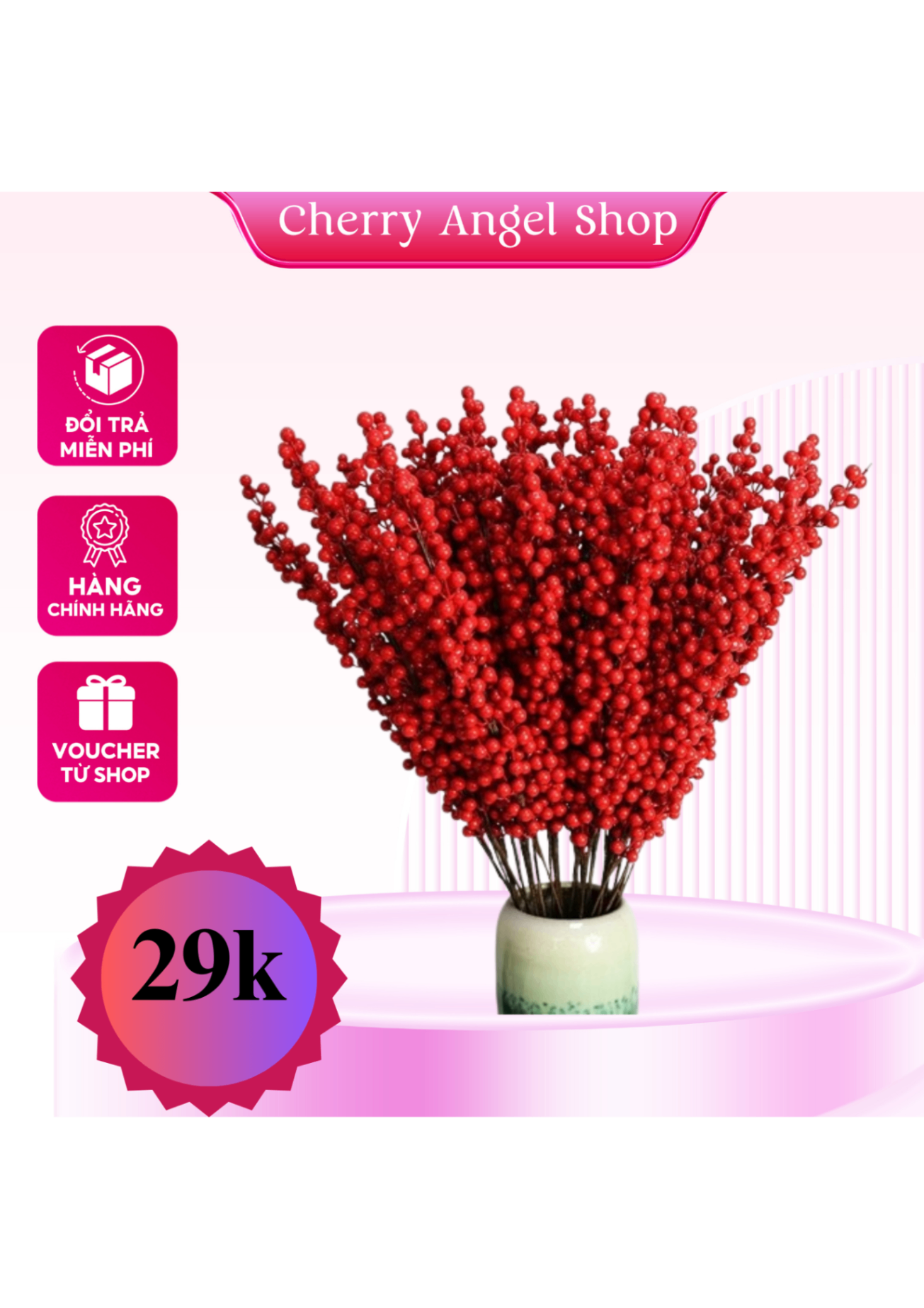 Cành đào đông (cherry) giả trang trí nhà cửa, văn phòng, decor cho Tết