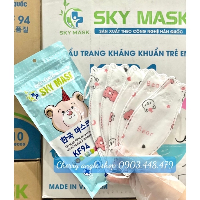 300 cái khẩu trang kháng khẩu 4D SKY MASK KF94 Lọc bụi bẩn ôm sát mặt