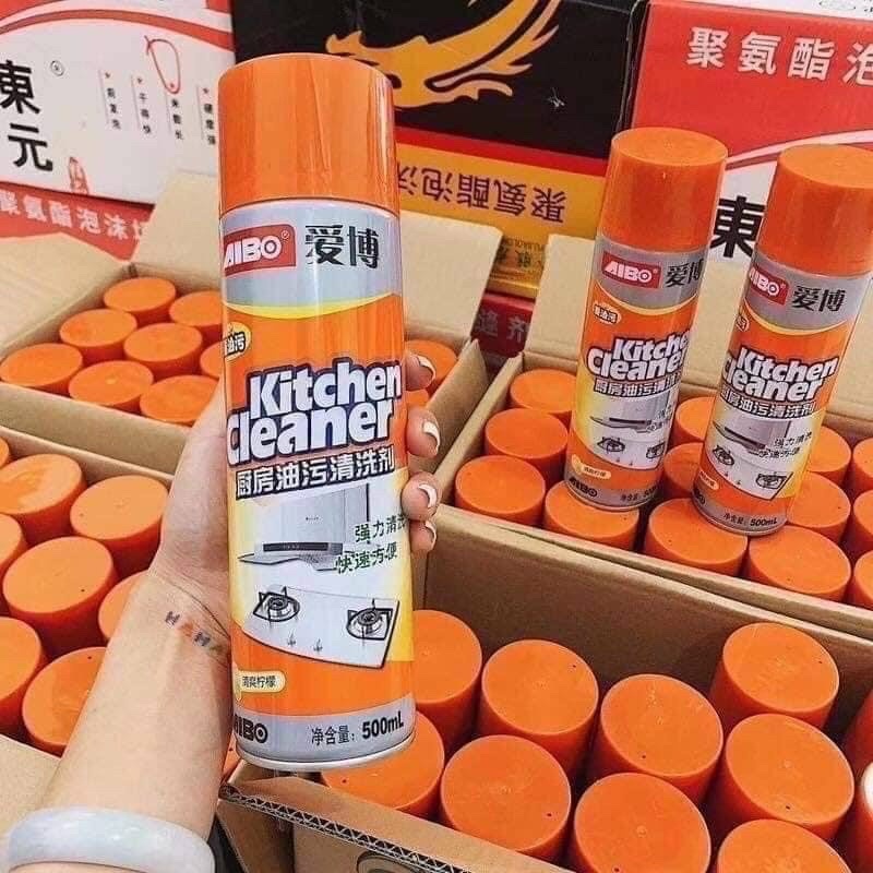 Chai xịt tẩy đa năng nhà bếp màu cam Kittchen Cleaner - Bình xịt bọt tuyết tẩy rửa đa năng vệ sinh nhà bếp siêu sạch