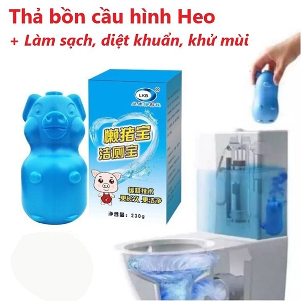 Lọ thả bồn cầu hình HEO/GẤU, viên tẩy bồn cầu diệt khuẩn khử mùi tẩy sạch các mảng bám toile ( có sỉ)