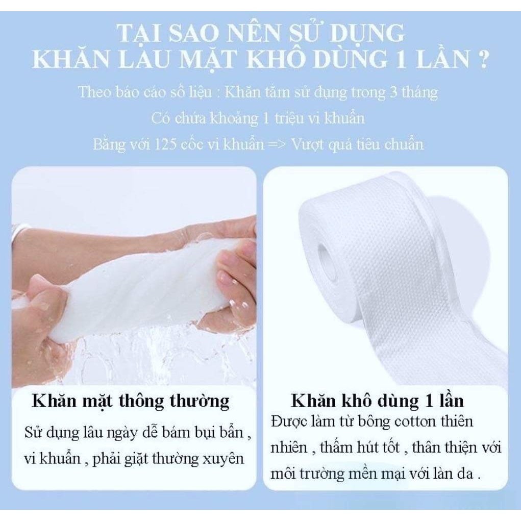 Khăn lau mặt khô Aminerry (dùng 1 lần, tẩy trang lau khô lau ướt, khăn lau mặt trái đào siêu mềm mịn)/ Có sỉ