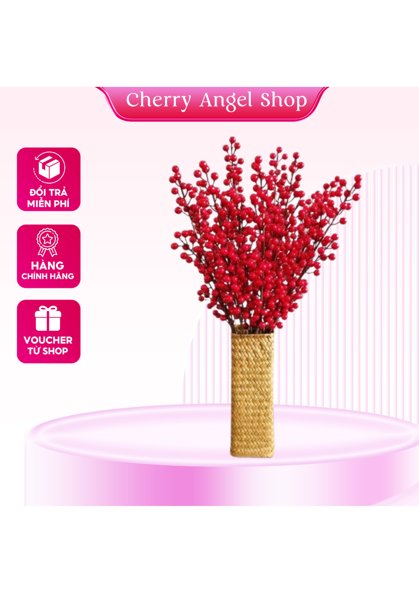 Cành đào đông (cherry) giả trang trí nhà cửa, văn phòng, decor cho Tết