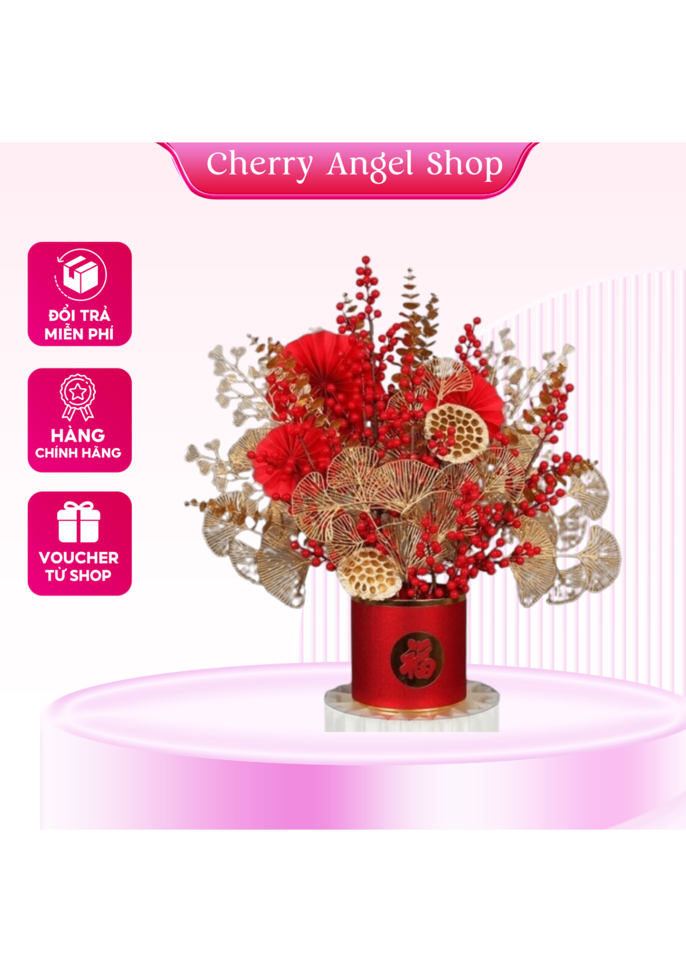 Cành đào đông (cherry) giả trang trí nhà cửa, văn phòng, decor cho Tết