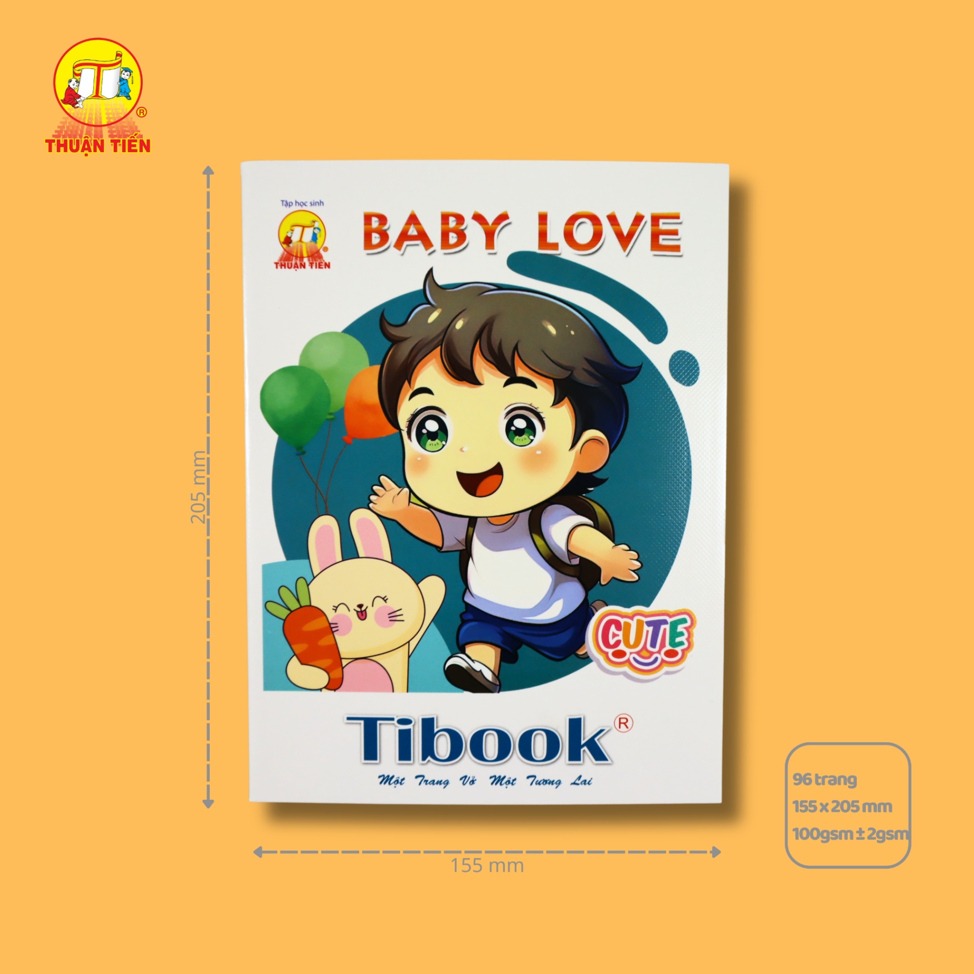 Tập Học Sinh 96 Trang Baby Love Thuận Tiến (100gsm)