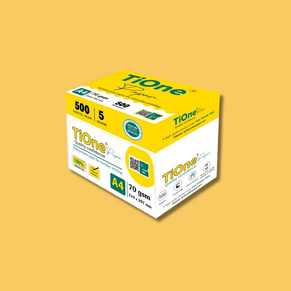 Giấy Photo A4 TiOne ĐL 70gsm Thuận Tiến