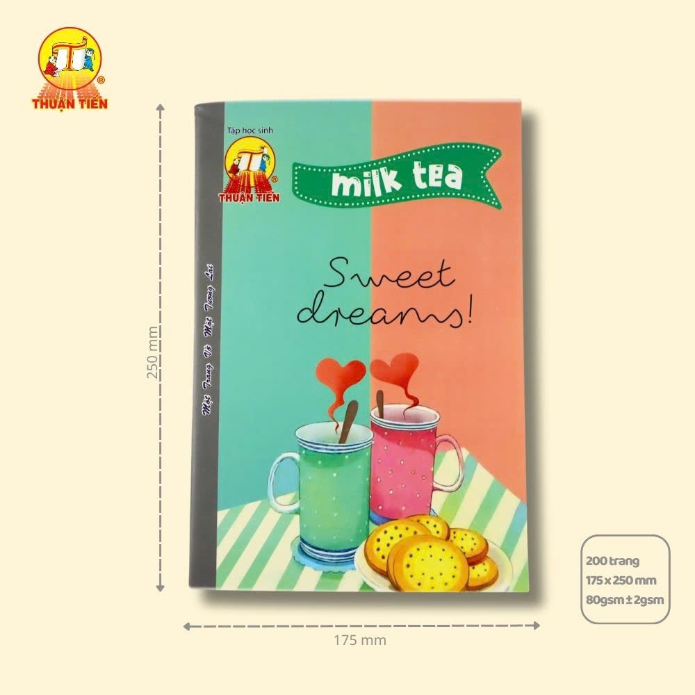 Tập Sinh Viên 200 Trang Milk Tea Thuận Tiến (80gsm)