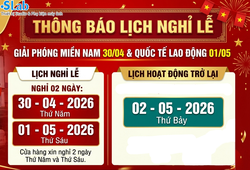 🎉 THÔNG BÁO LỊCH NGHỈ LỄ 30/4 & 01/5 🎉