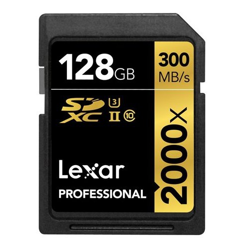 Lexar SDXC Professional UHS-II U3 2000x 300MB/s 128GB