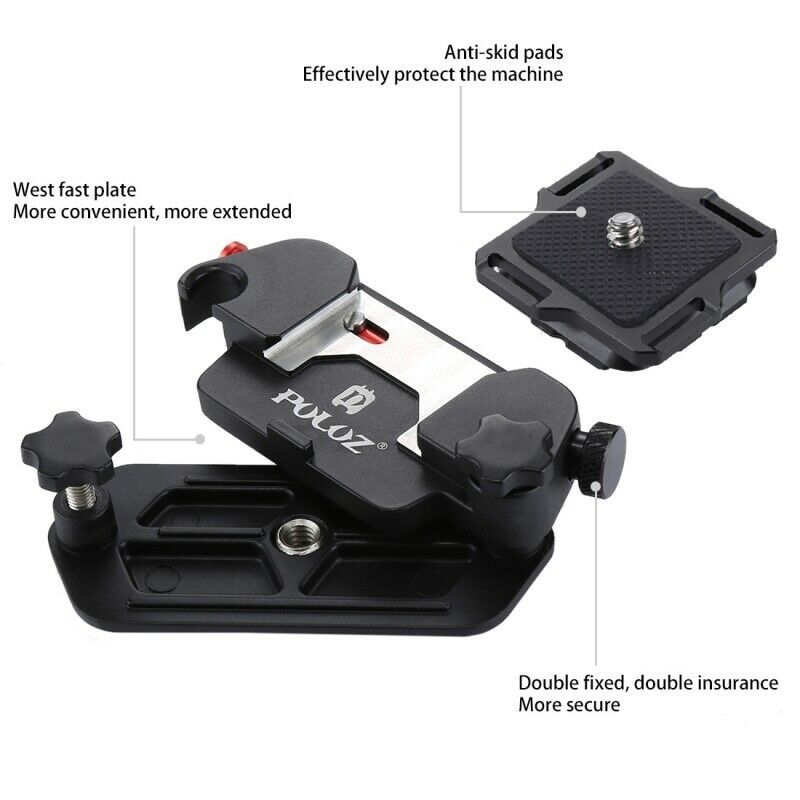 PULUZ Capture Camera Belt Clip Quick Release Clip with Plate