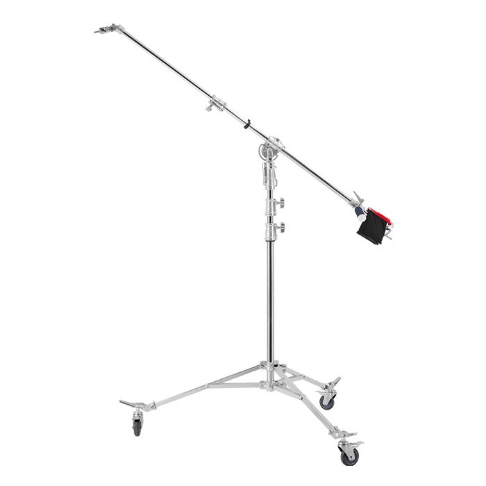 Support Lumière LTS-300B En Acier Noir - Hauteur Réglable 149-339cm, Charge Max 50kg