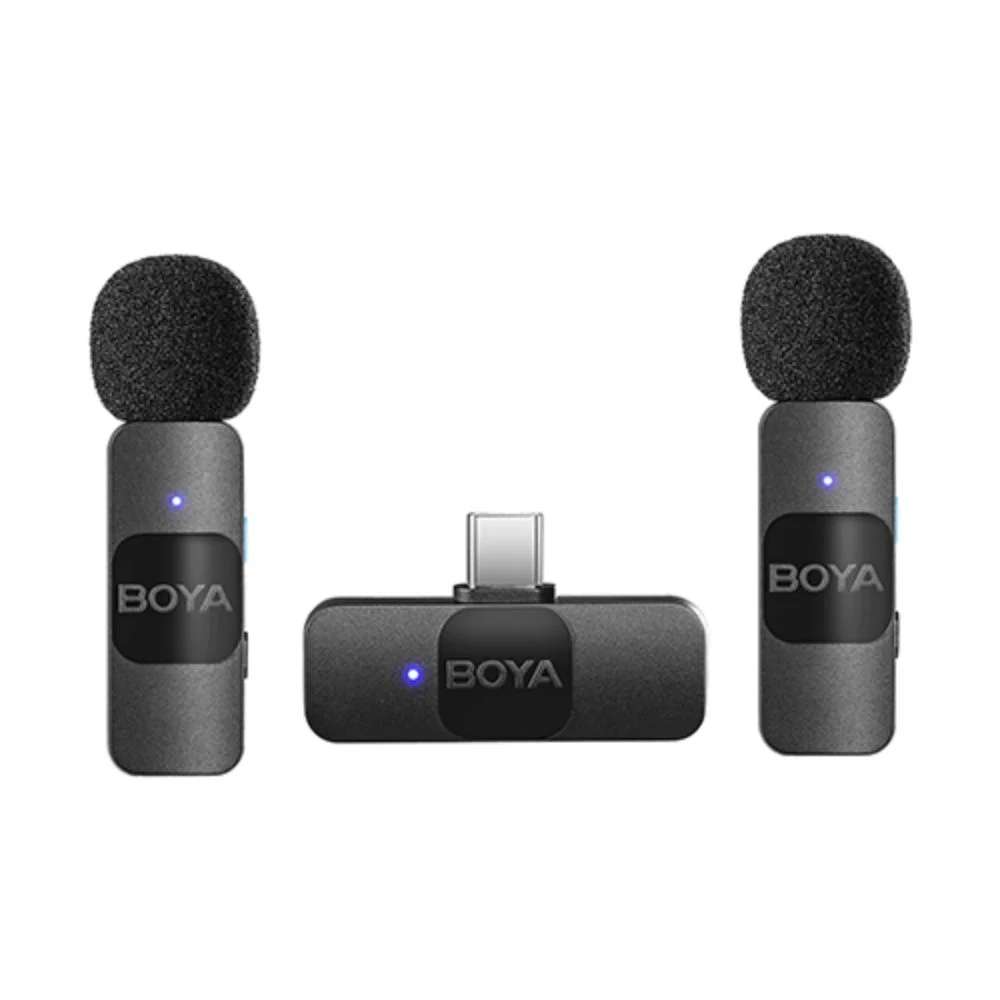 BOYA BY-V20 Micro Thu Âm Không Dây Cho Điện Thoại Type-C (Bản Đôi)