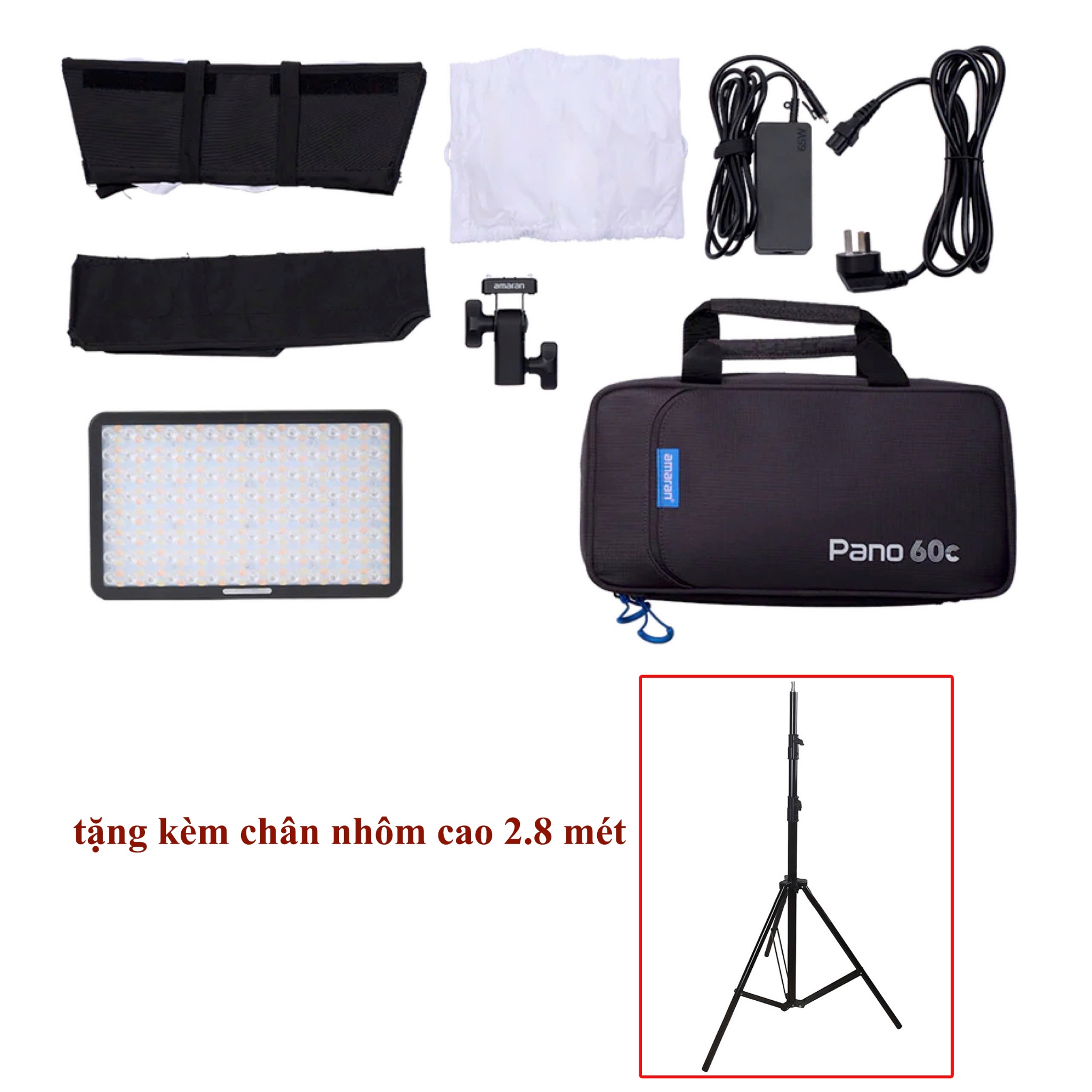 Đèn amaran Pano 60c (Charcoal)