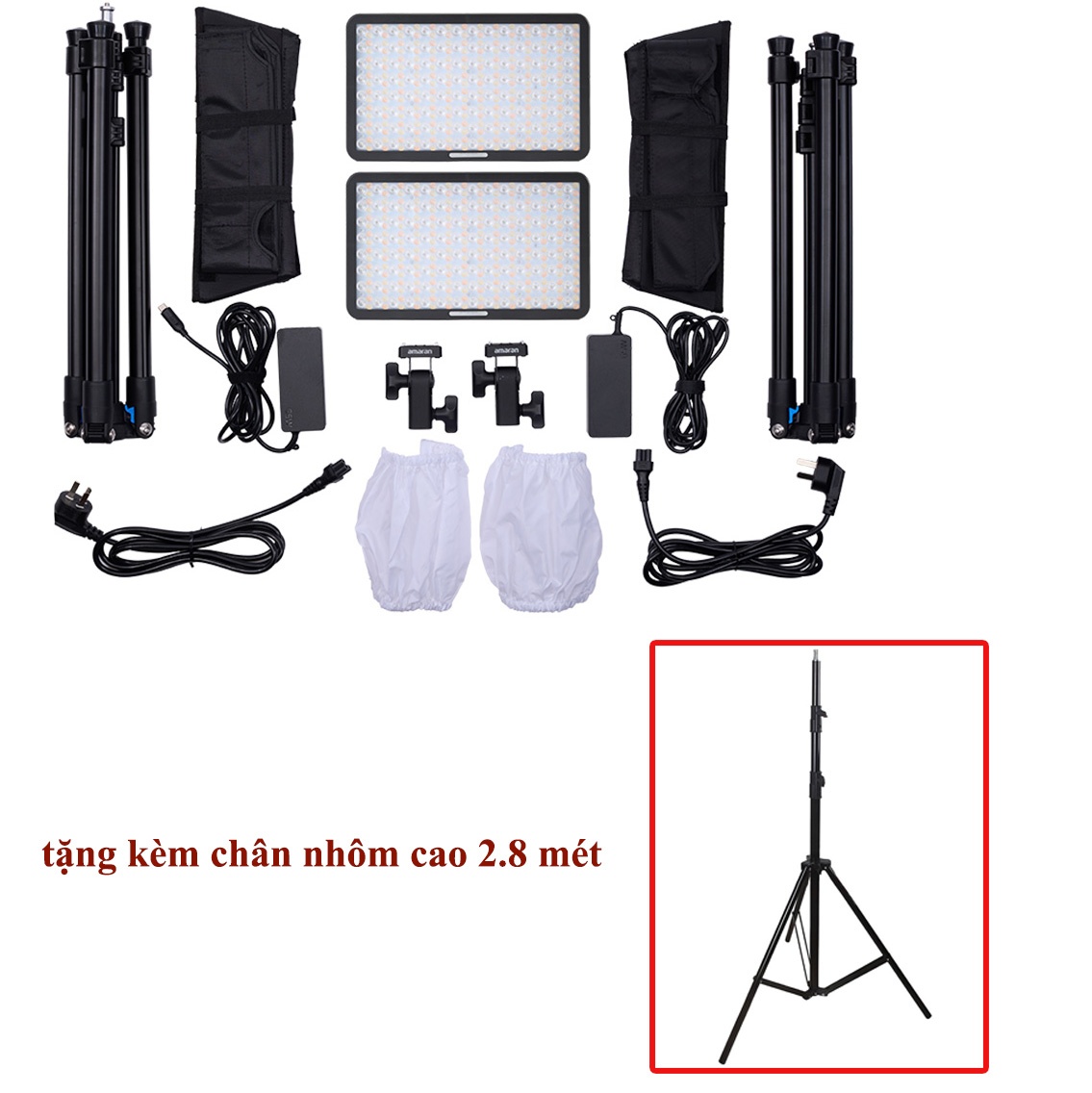 Đèn amaran Pano 60c 2-Light Kit (Charcoal)