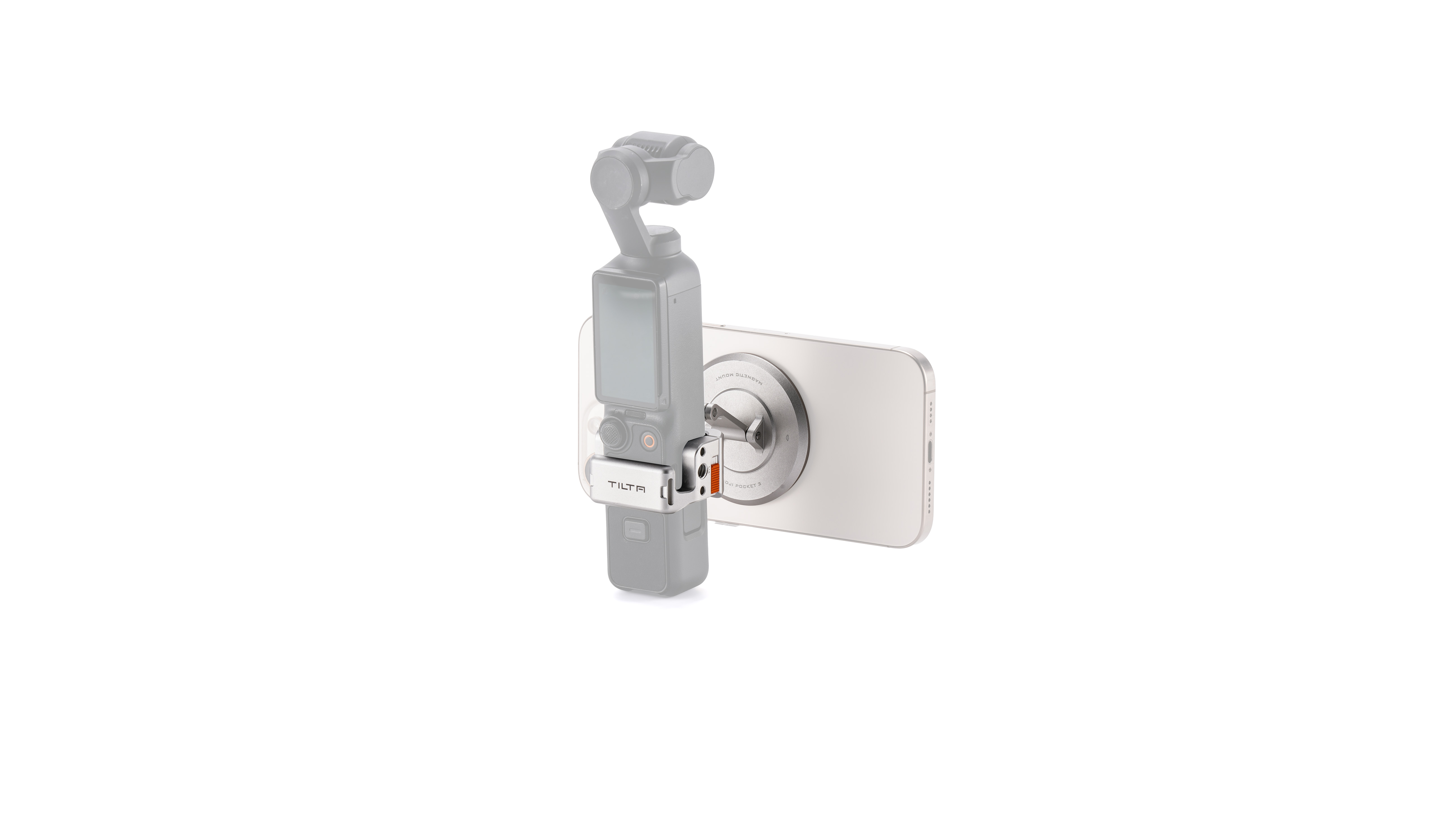 Tilta Magnetic Accessory Mounting Kit for DJI Osmo Pocket 3/4 – Titanium White