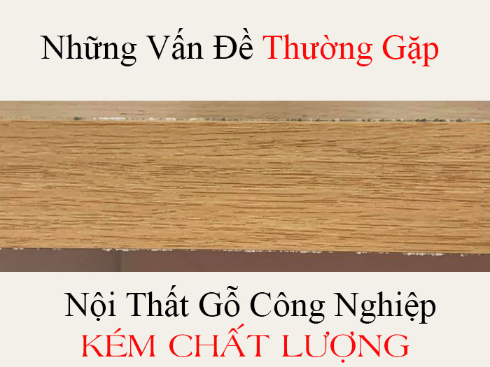 nội thất gỗ công nghiệp kém chất lượng