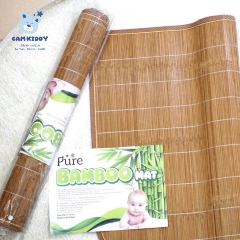 Chiếu tre trúc Bamboo nằm võng lót nôi cũi nằm mát cho bé sơ sinh 60x120 cm