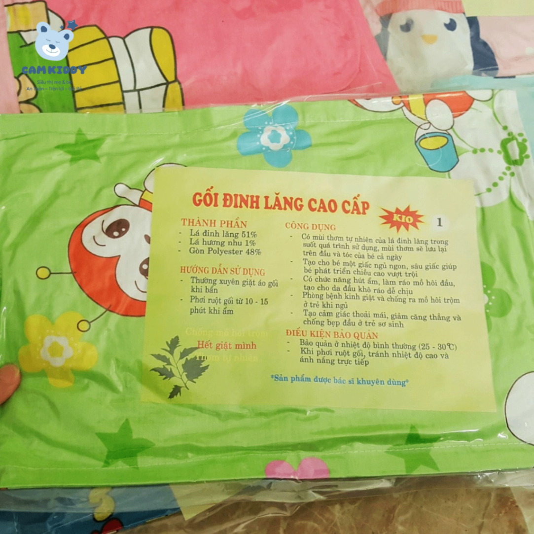 Gối Thảo Dược Đinh Lăng Cao Cấp Cho Bé Ngủ Ngon size 2 bé từ 12 tháng