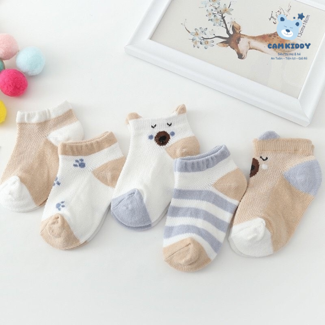 Set 5 đôi tất Kid Sock điều hòa cho bé có size