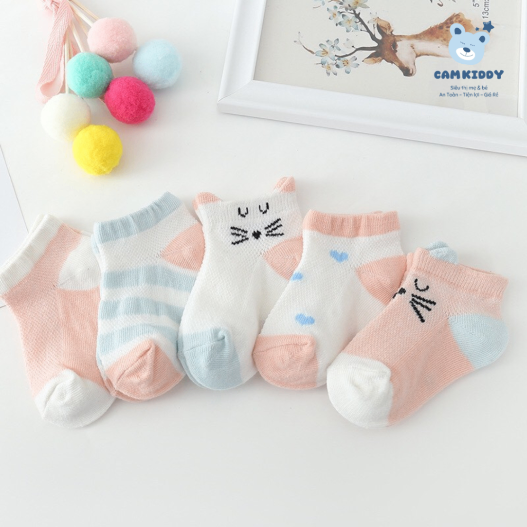 Set 5 đôi tất Kid Sock điều hòa cho bé có size