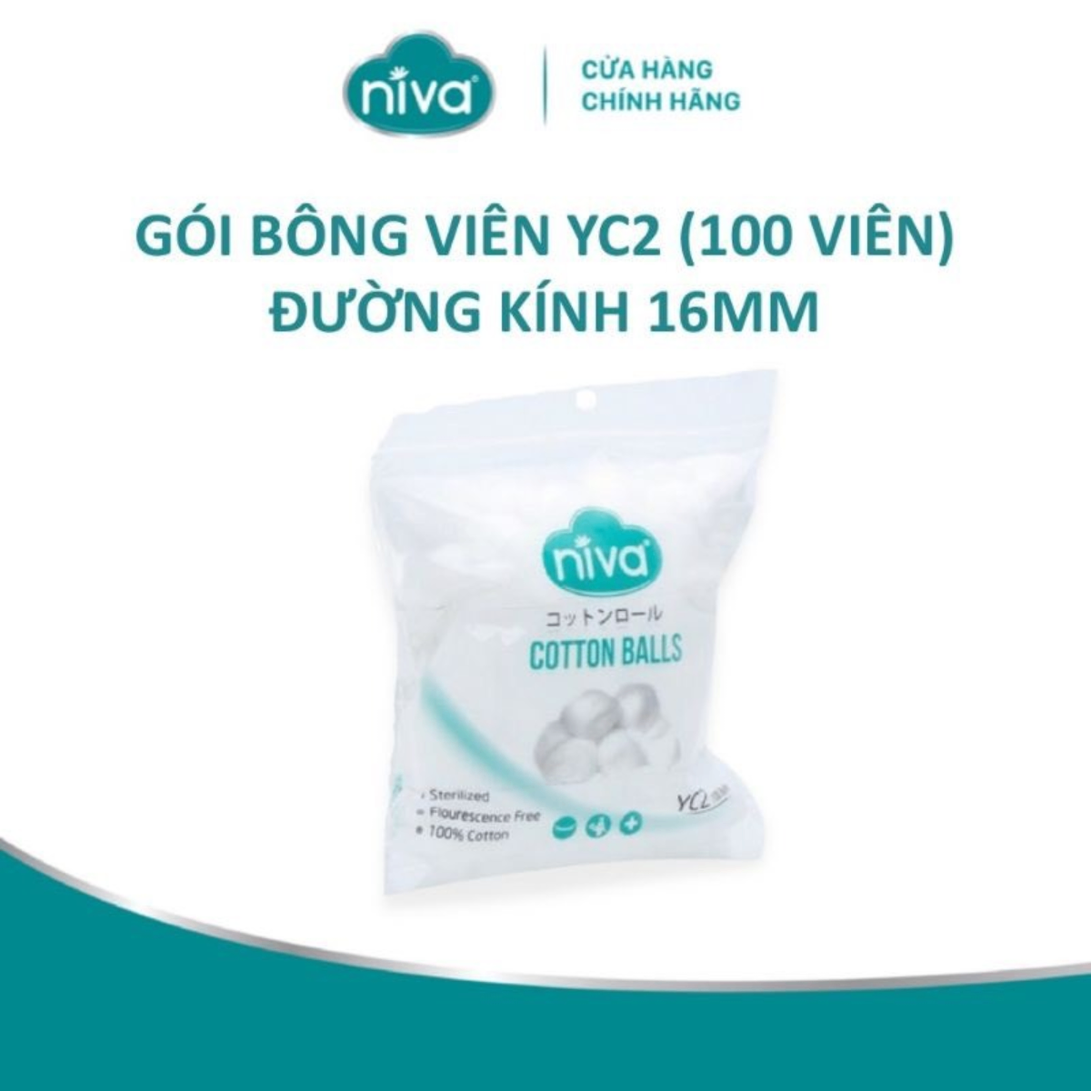 Gói 100 viên bông nhét tai cho mẹ sau sinh Niva