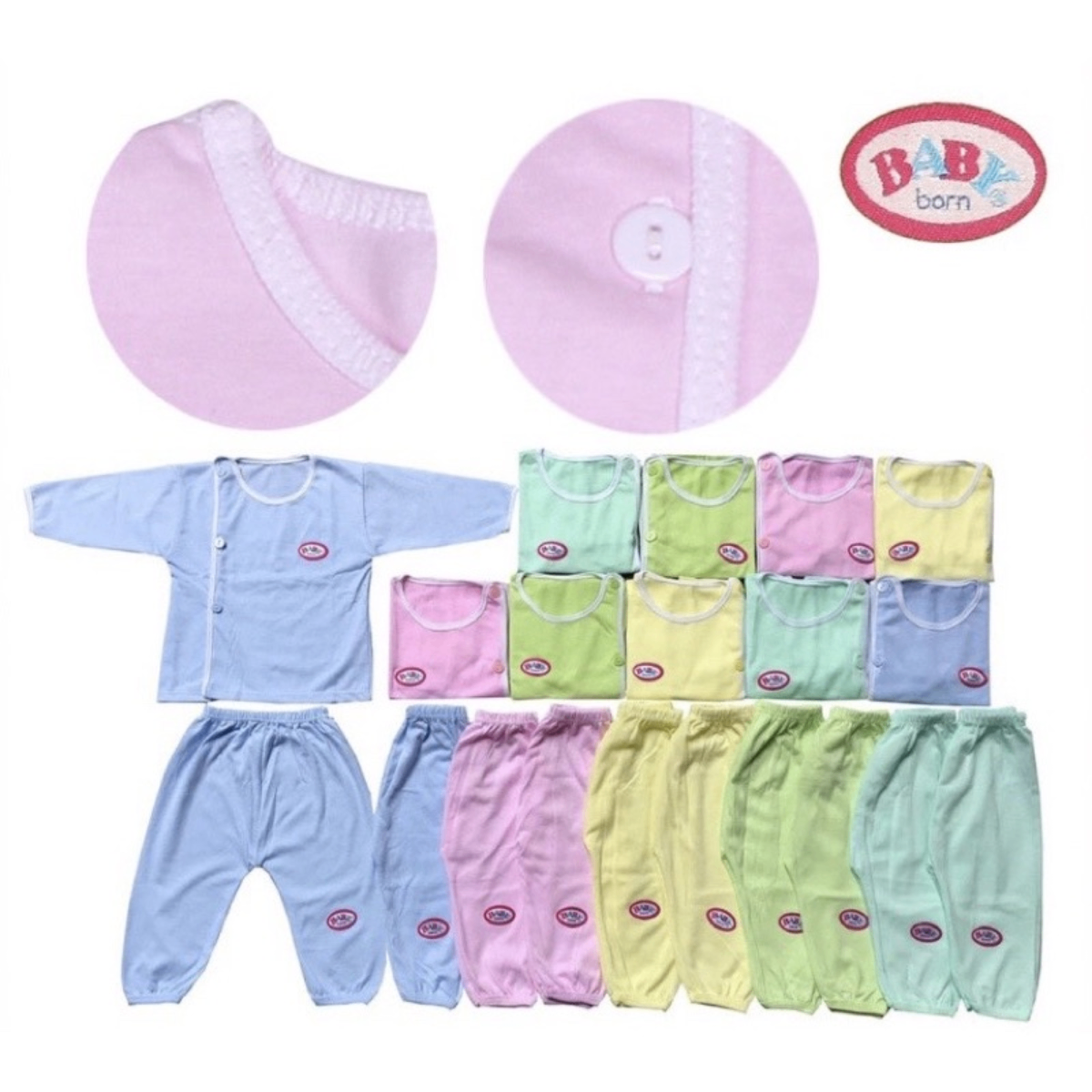 Bộ Dài Tay Cho Bé Sơ Sinh Cotton Cho Bé từ 3-5kg